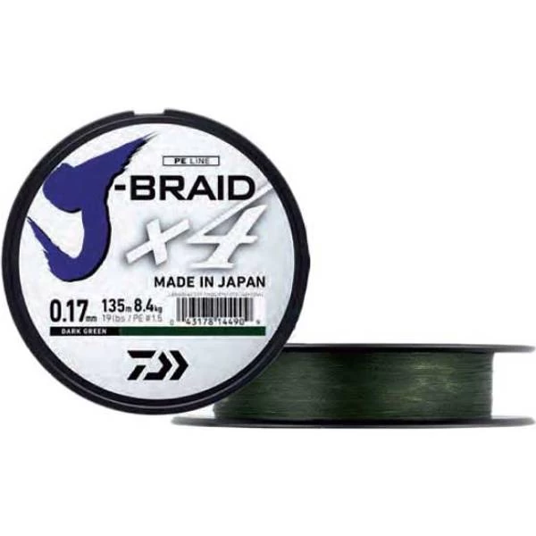 Daiwa Jbraid 4 Braid 0.13mm 270m 3 Daiwa Jbraid 4 Braid 0.13mm 270m