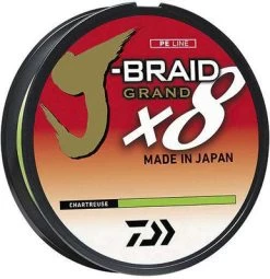 Daiwa J-Braid X8 Grand Braided Line - Chartreuse - 30lb - 150yd